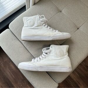 Polo Ralph Lauren Solomon White Canvas High Top Sneakers Men’s Size 9D
